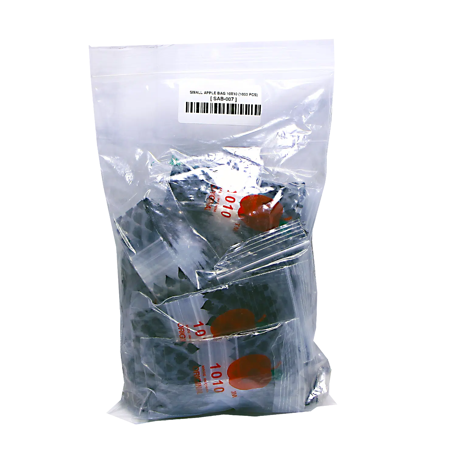 SAB-007 Apple Bag 10x10 (1000 Count) Black Club - Image 2