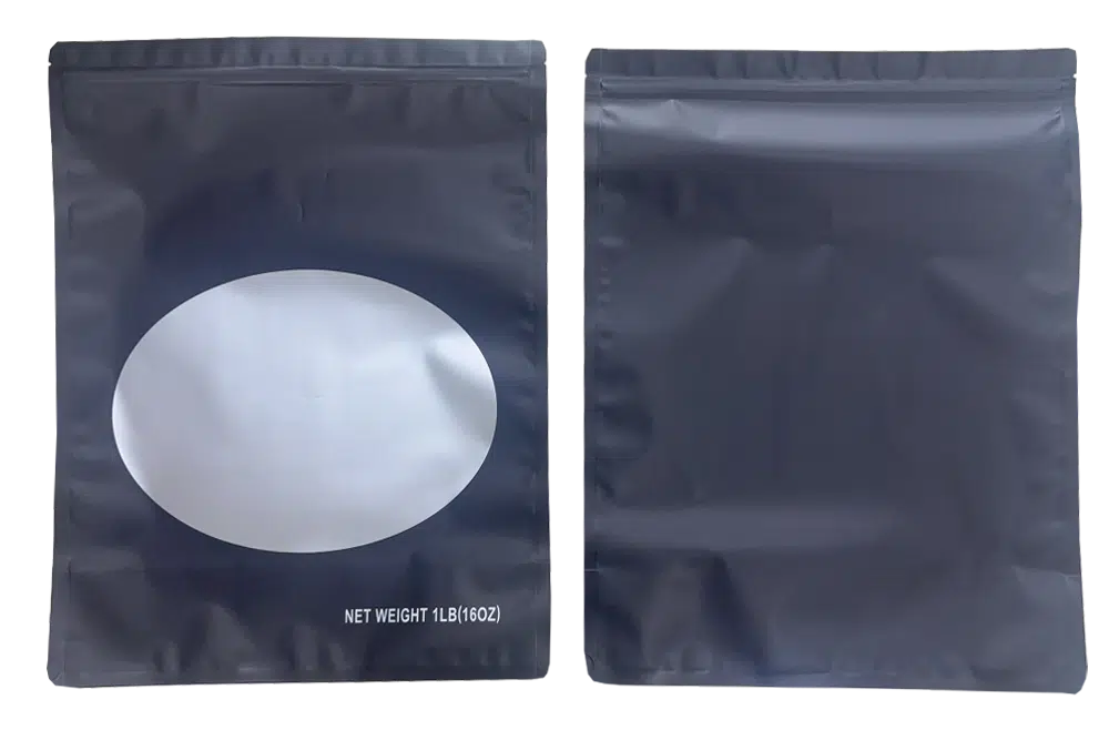 1 Pound Mylar Bag – Premium Smell-Proof Flower Packaging –  Dark Grey Solid Color (25 Count) SMBW-1LB-001