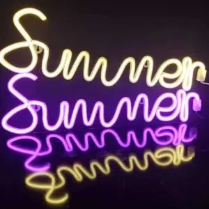 SNL-006 - Small Neon Hanging Light - Summer Neon