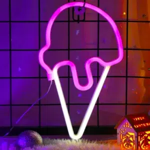 SNL-008 - Small Neon Hanging Light - Ice Cream