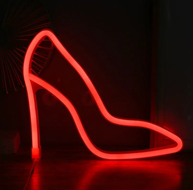 SNL-013R - Small Neon Hanging Light - High Heels Red