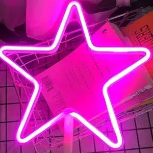 SNL-020P - Small Neon Hanging Light - StarPink