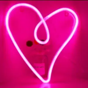 SNL-024 - Small Neon Hanging Light - Pink Heart