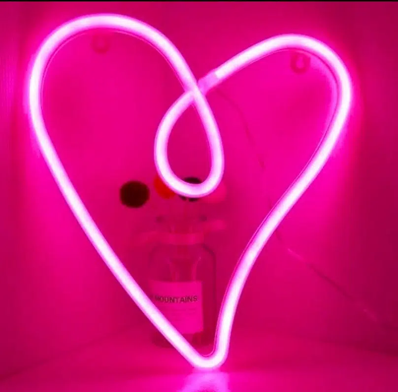 SNL-024 – Small Neon Hanging Light – Pink Heart