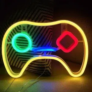 SNL-027B - Small Neon Hanging Light -Gaming Controller Shape B