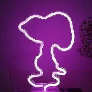 SNL-042 - Small Neon Hanging Light - Snoopy Pink