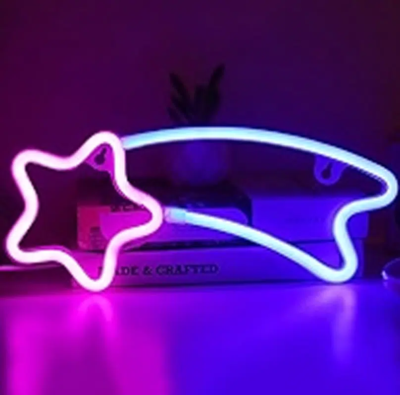 SNL-043 – Small Neon Hanging Light – Shooting Star