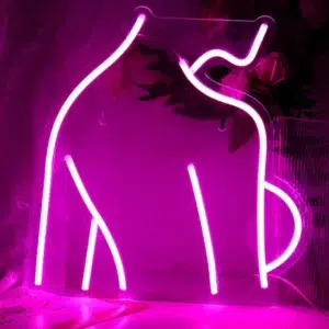 SNL-045D - Small Neon Hanging Light - Female Body Contour D