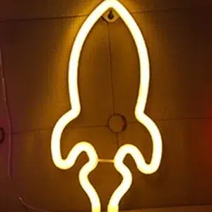 SNL-048WC - Small Neon Hanging Light - Rocket WC