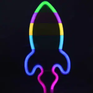 SNL-048M - Small Neon Hanging Light - Rocket Multi
