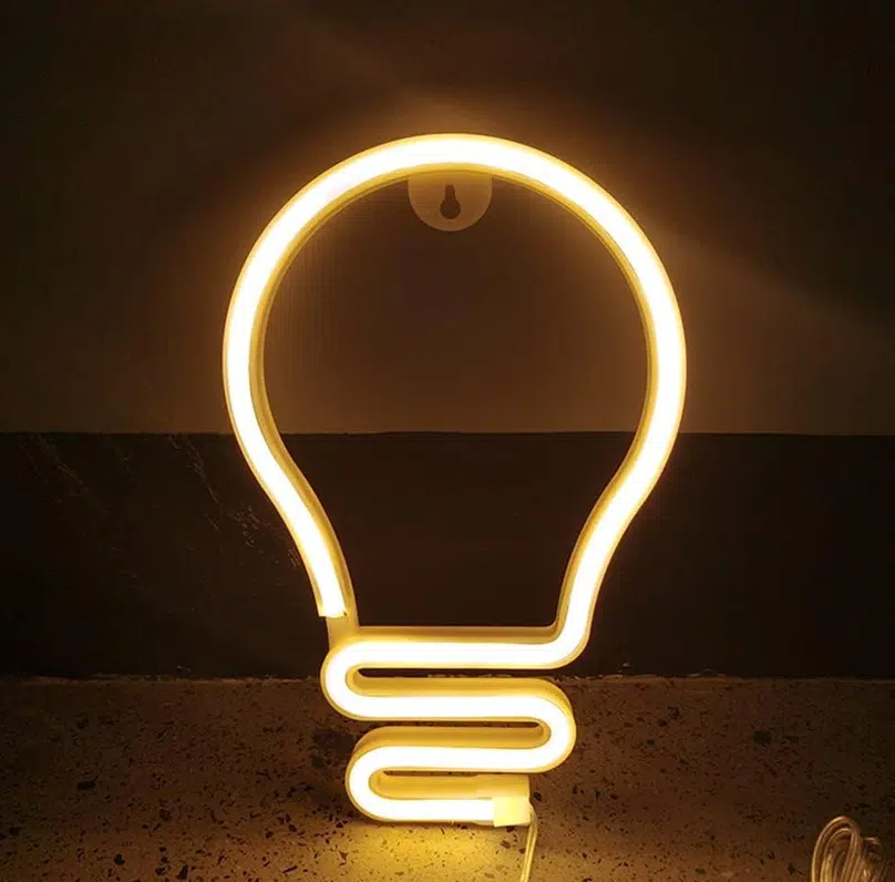 SNL-050 – Small Neon Hanging Light – Light Bulbs WC