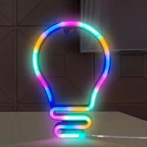 SNL-050M - Small Neon Hanging Light - Light Bulbs Multi