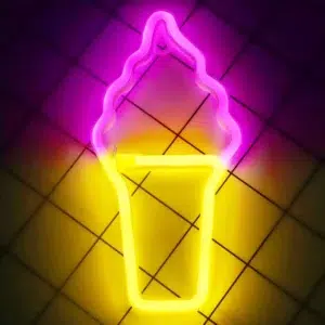 SNL-053 - Small Neon Hanging Light - Ice Cream Cone