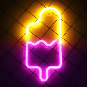 SNL-053P - Small Neon Hanging Light - Ice Cream Popsicle