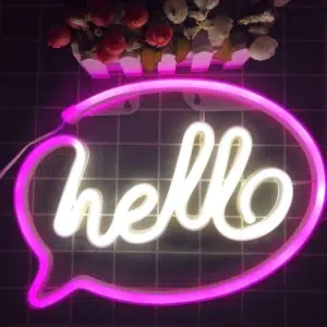 SNL-057 - Small Neon Hanging Light - Hello Pop