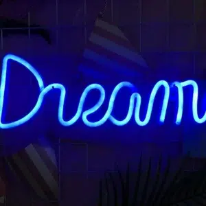 SNL-058 - Small Neon Hanging Light - Dream Blue
