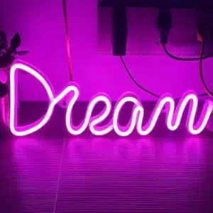SNL-058 - Small Neon Hanging Light - Dream Pink