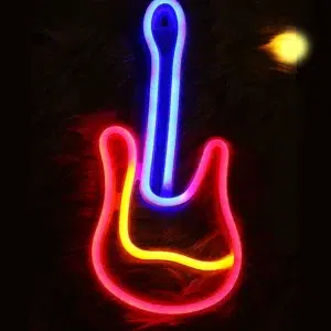 SNL-063 - Small Neon Hanging Light - Electric Guitar