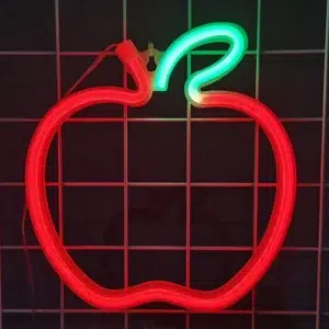 SNL-065 - Small Neon Hanging Light - Apple