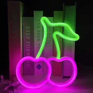 SNL-072P - Small Neon Hanging Light - Cherry Pink