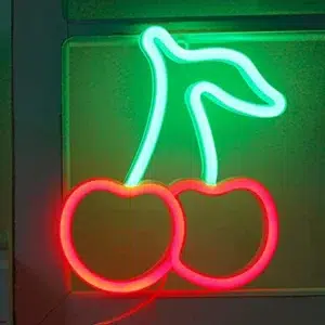 SNL-072 - Small Neon Hanging Light - Cherry Red