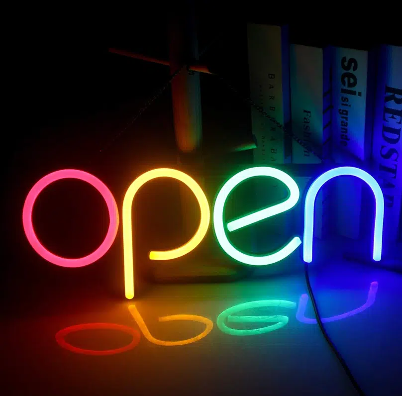 SNL-074 – Small Neon Hanging Light – Open Sign Multi