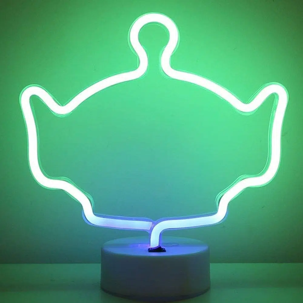 TNL-006 – Table Neon Light – Green Alien Face