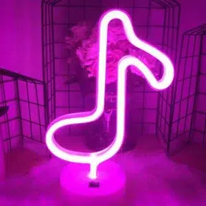 TNL-022 - Table Neon Light - Musical Note Pink