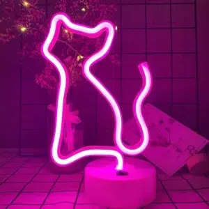 TNL-024P - Table Neon Light - Neon Cat Pink