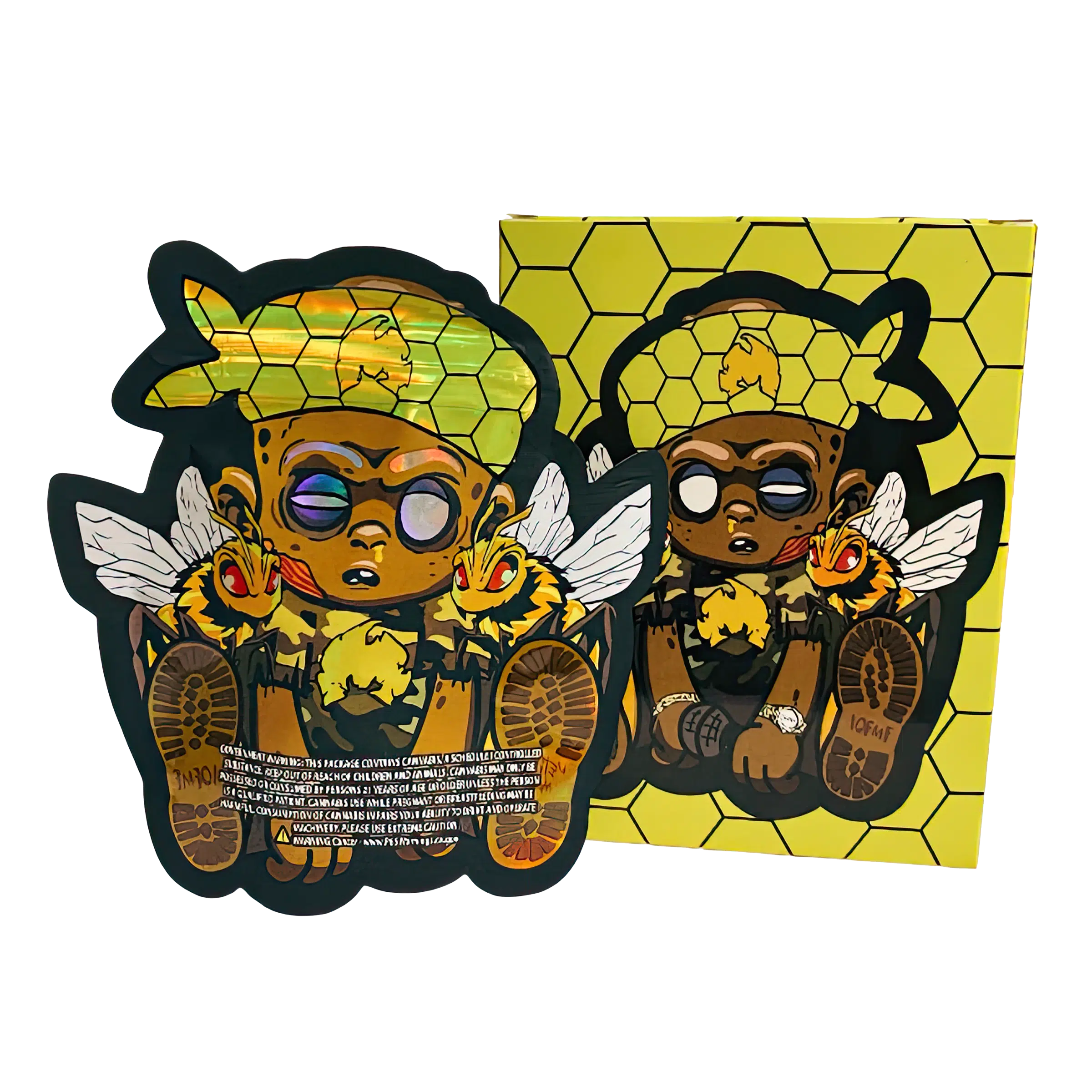 Bag-n-Box 3.5g Mylar Packaging Set (25 Count Bags + Boxes) - I Can't Feel My Honey BAGNBOX-WIN-007 - Image 2