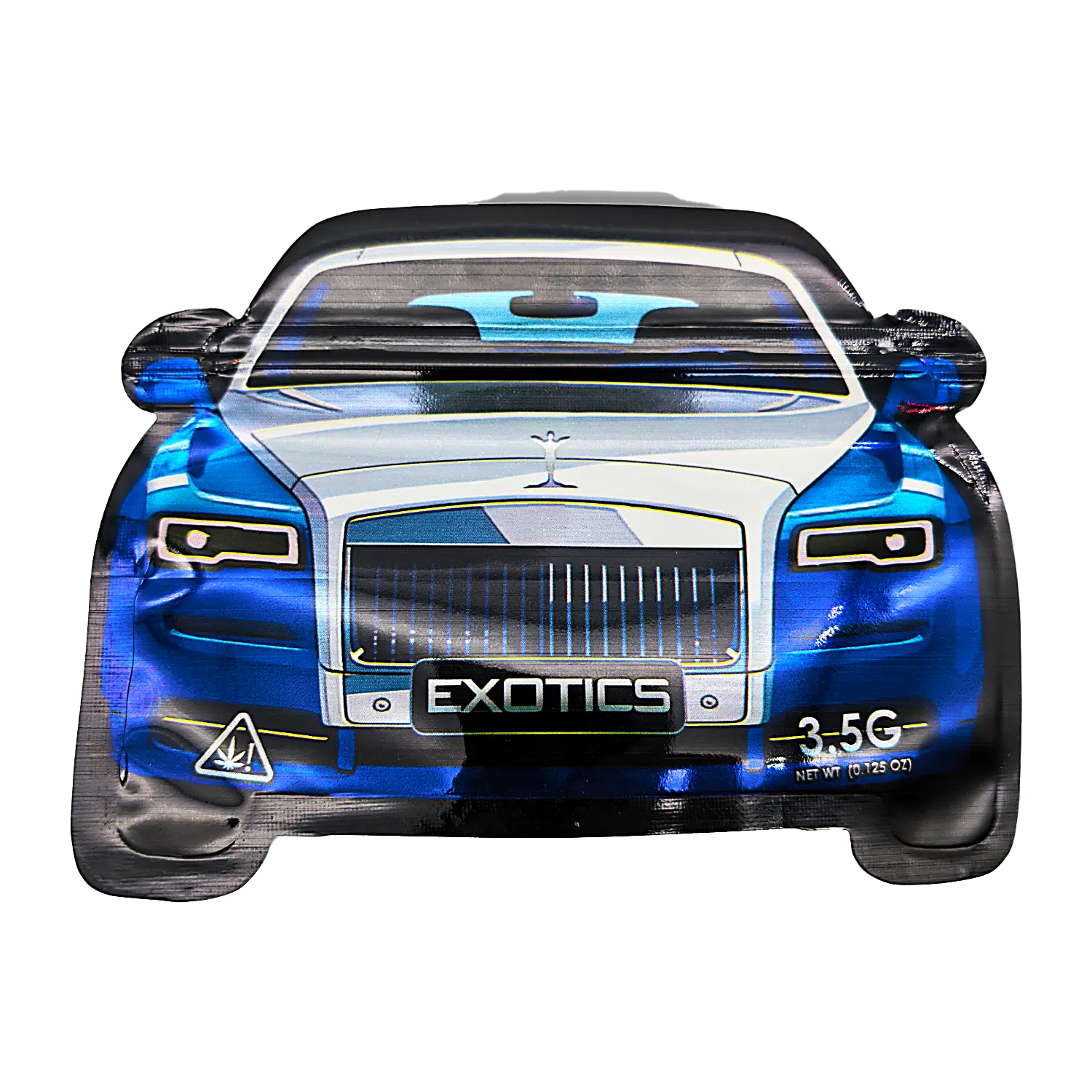 3.5g Die Cut Shaped Mylar Bag – (50 Count) Car Rolls Royce CARSMB-35-010