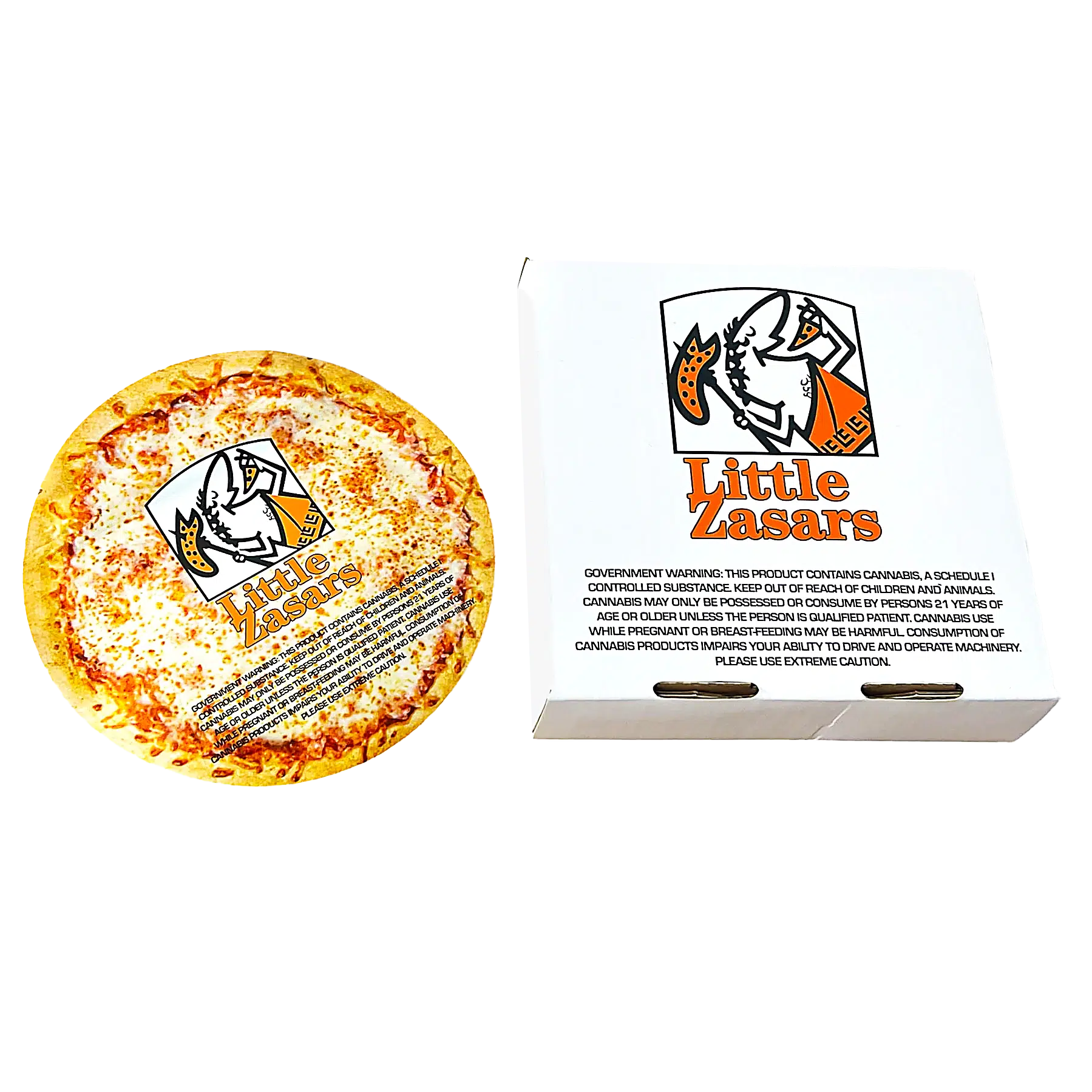 Bag-n-Box 3.5g Mylar Pizza Packaging Set (12 Count Bags + Boxes) LITTLE ZASARS PNB-SHAPED-001