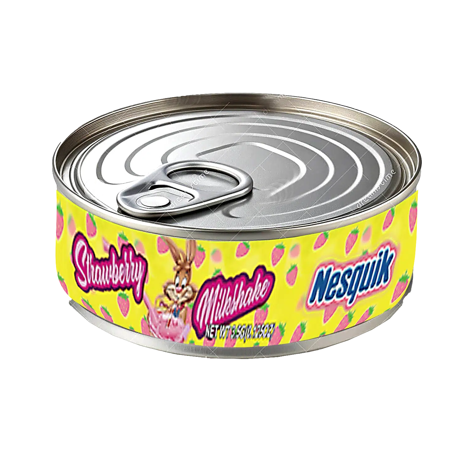 3.5g Tin Can Container - (12 Count) Nesquik Strawberry Milkshake TC-35-007