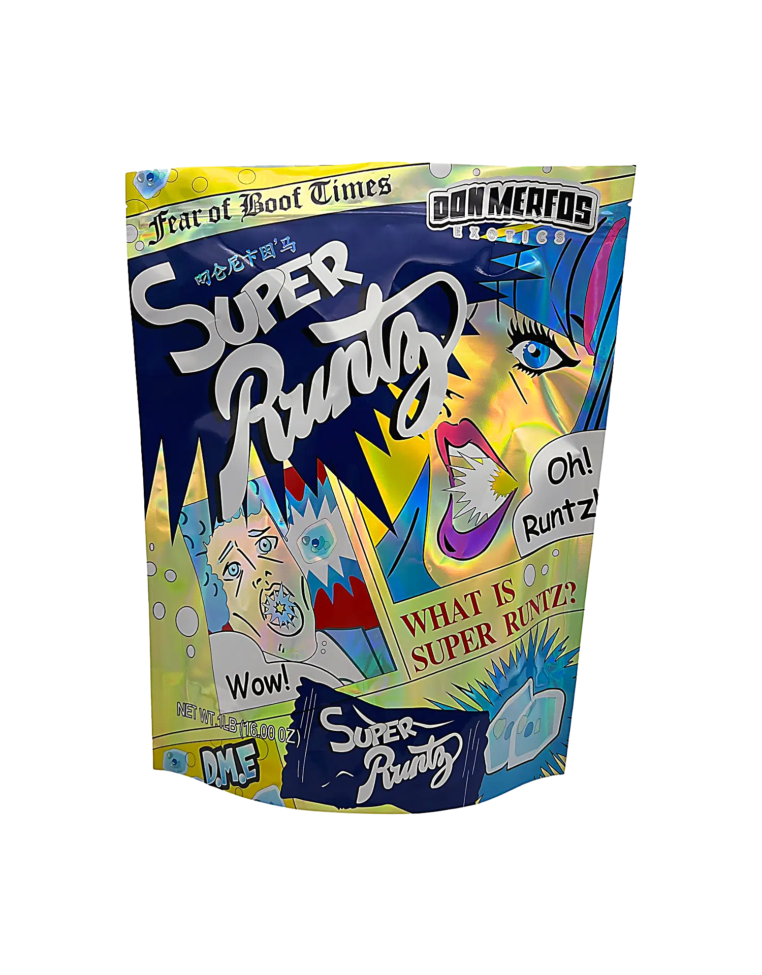 1 Pound Mylar Bag – Premium Smell-Proof Packaging – Super Runtz (25 Count) 1LB-003