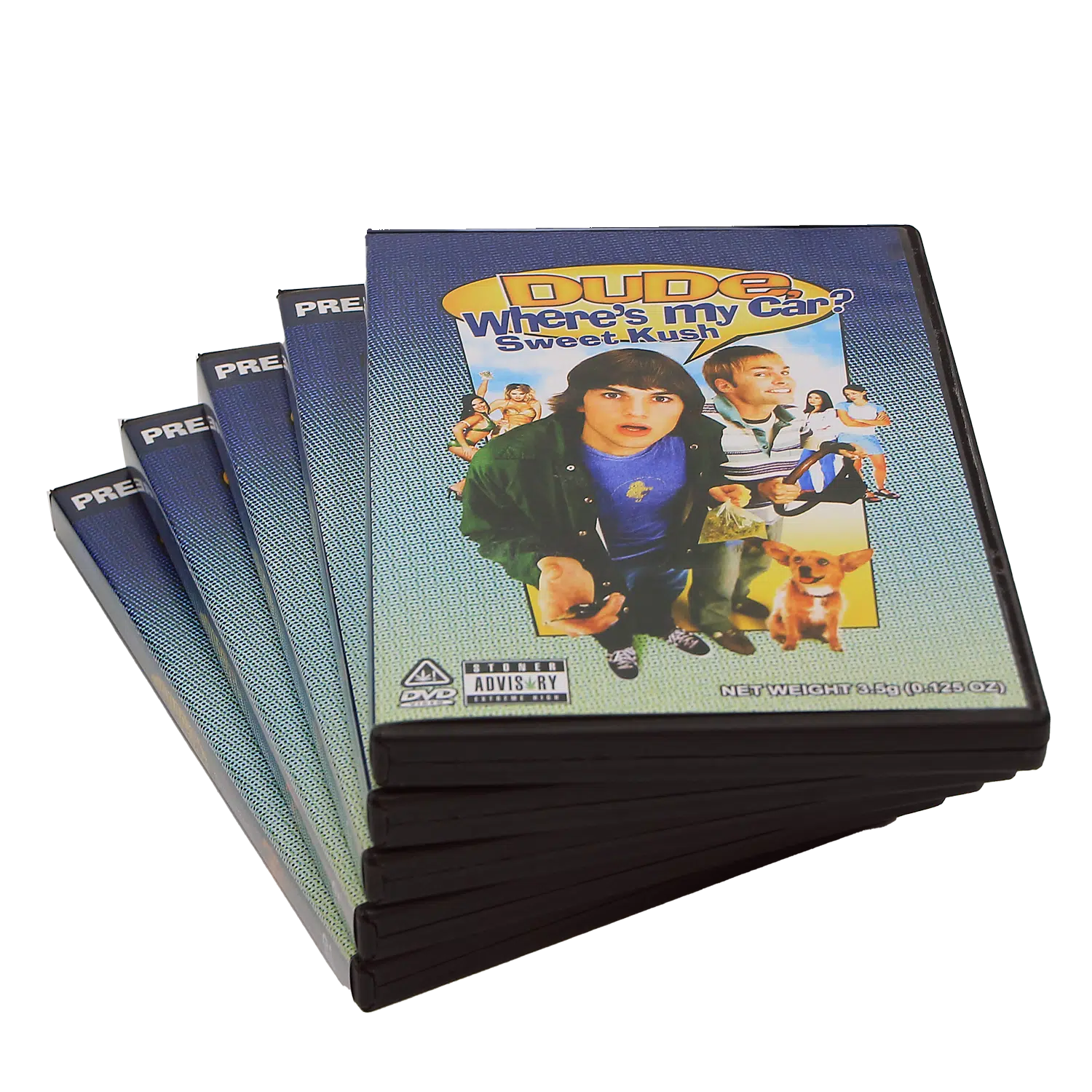 (5-Pack) 3.5 Gram Mylar Bag – Premium Mylar Bag + DVD Case Set - DVD-MB-010