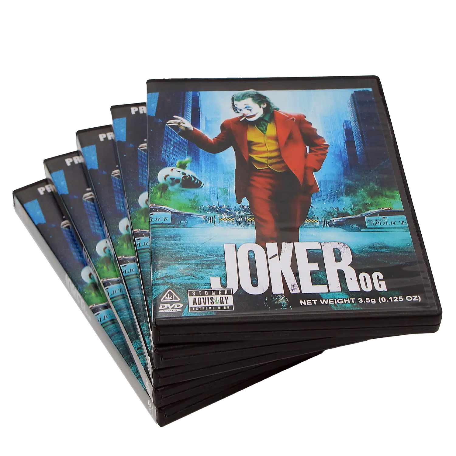 (5-Pack) 3.5 Gram Mylar Bag – Premium Mylar Bag + DVD Case Set – DVD-MB-021