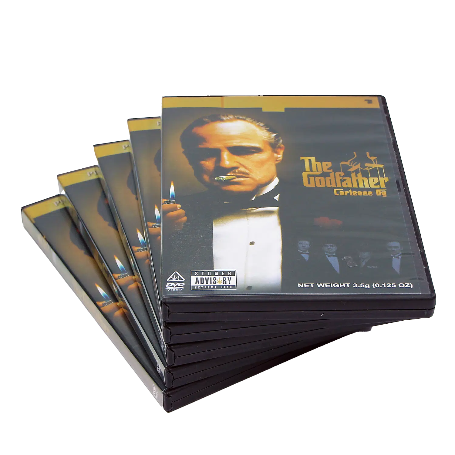 (5-Pack) 3.5 Gram Mylar Bag – Premium Mylar Bag + DVD Case Set - DVD-MB-042