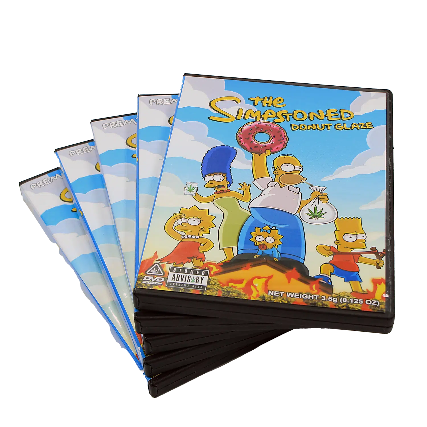 (5-Pack) 3.5 Gram Mylar Bag – Premium Mylar Bag + DVD Case Set - DVD-MB-044
