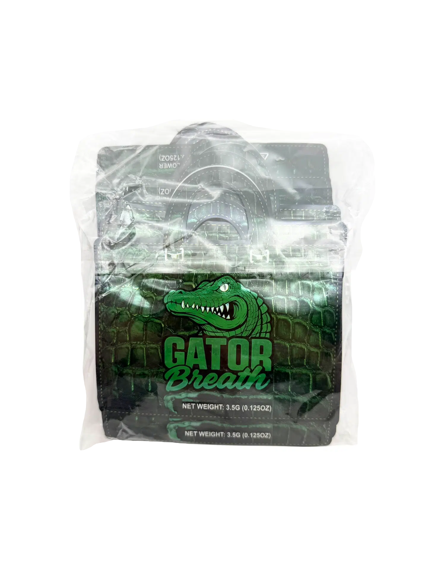 3.5g Handbag Shaped Mylar Bag (50 Count) Gator Breath - HBMB-35-002 - Image 3