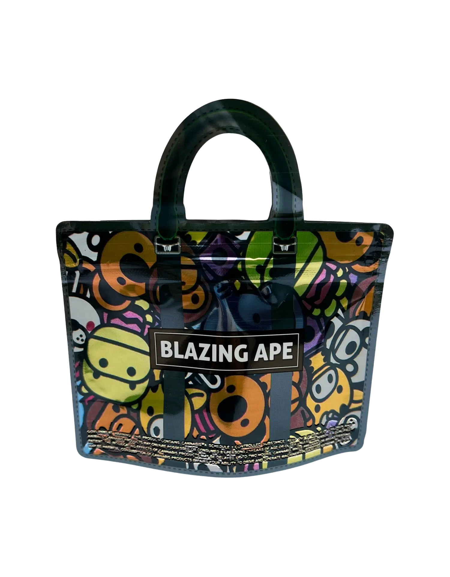 3.5g Handbag Shaped Mylar Bag (50 Count) Blazing Ape Colorful - HBMB-35-005 - Image 2