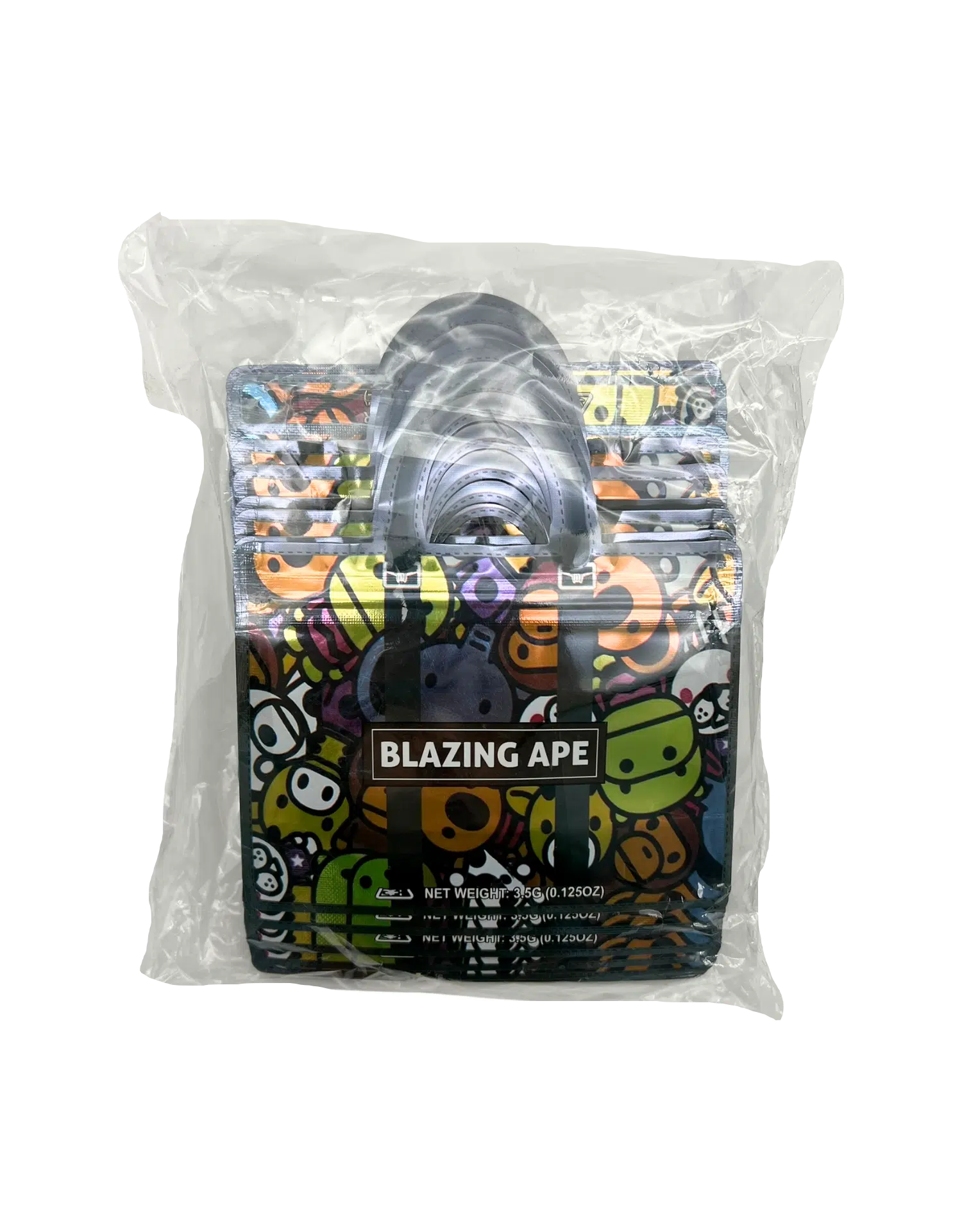 3.5g Handbag Shaped Mylar Bag (50 Count) Blazing Ape Colorful - HBMB-35-005 - Image 4