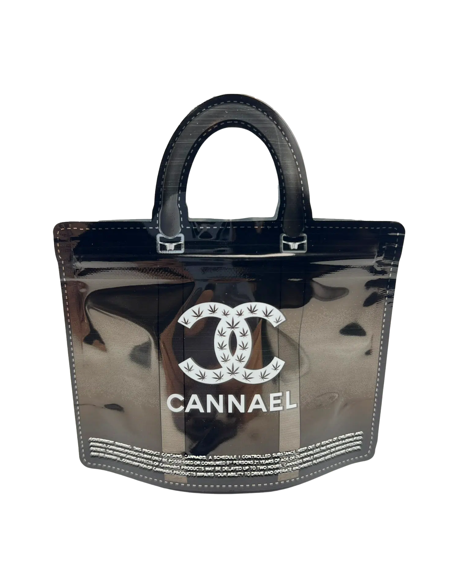 3.5g Handbag Shaped Mylar Bag (50 Count) Cannael Black - HBMB-35-011 - Image 2