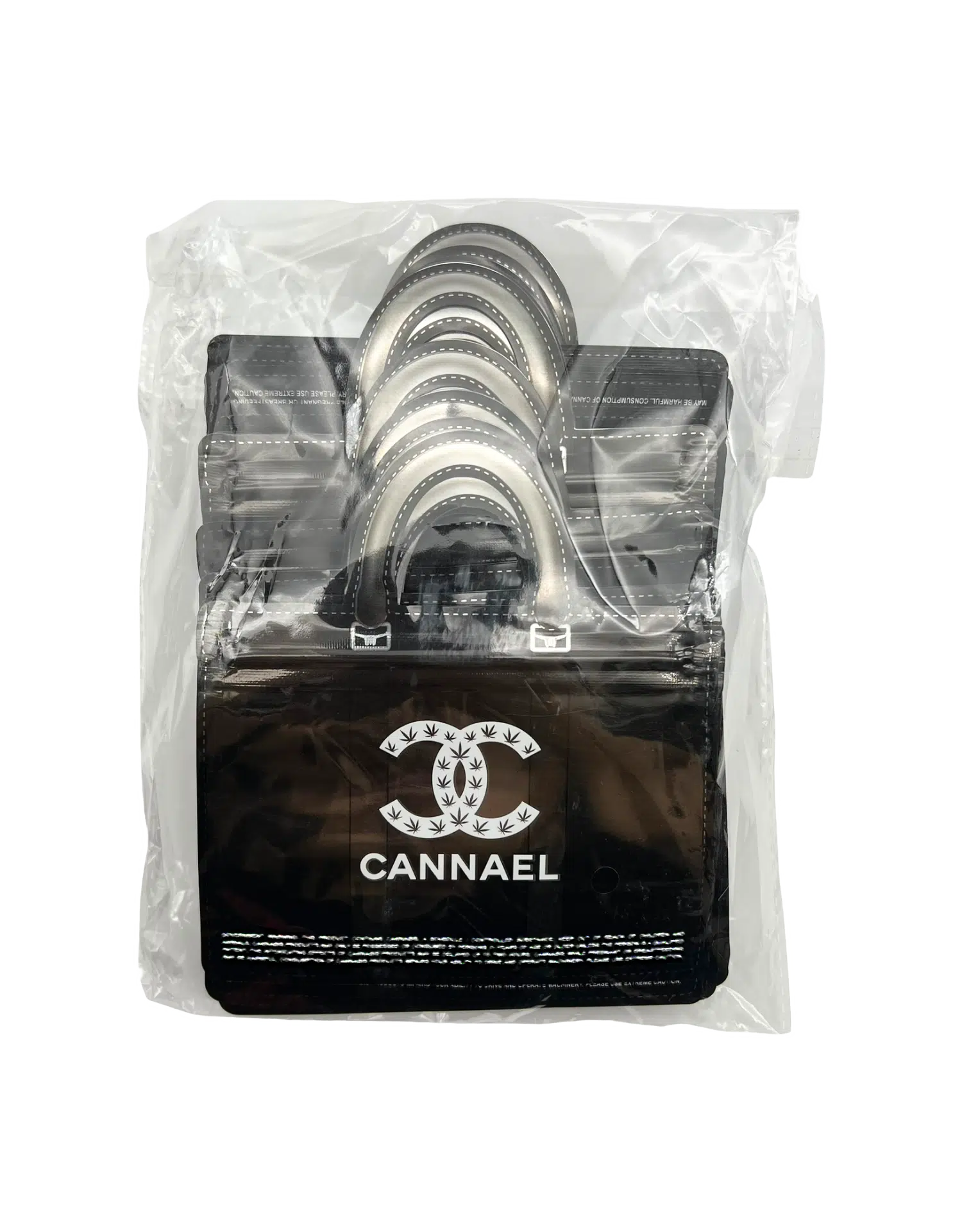 3.5g Handbag Shaped Mylar Bag (50 Count) Cannael Black - HBMB-35-011 - Image 4