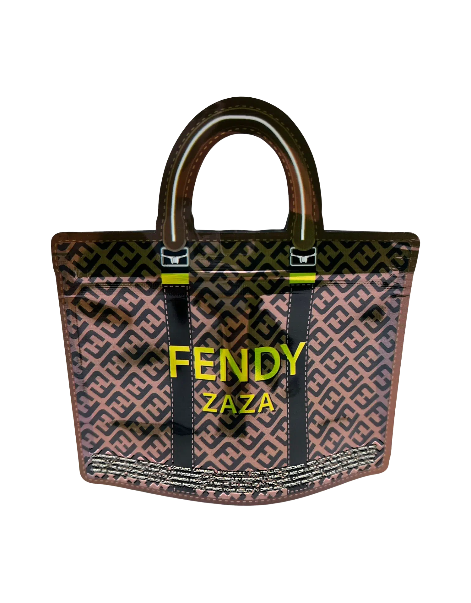 3.5g Handbag Shaped Mylar Bag (50 Count) Fendy Zaza - HBMB-35-018 - Image 2