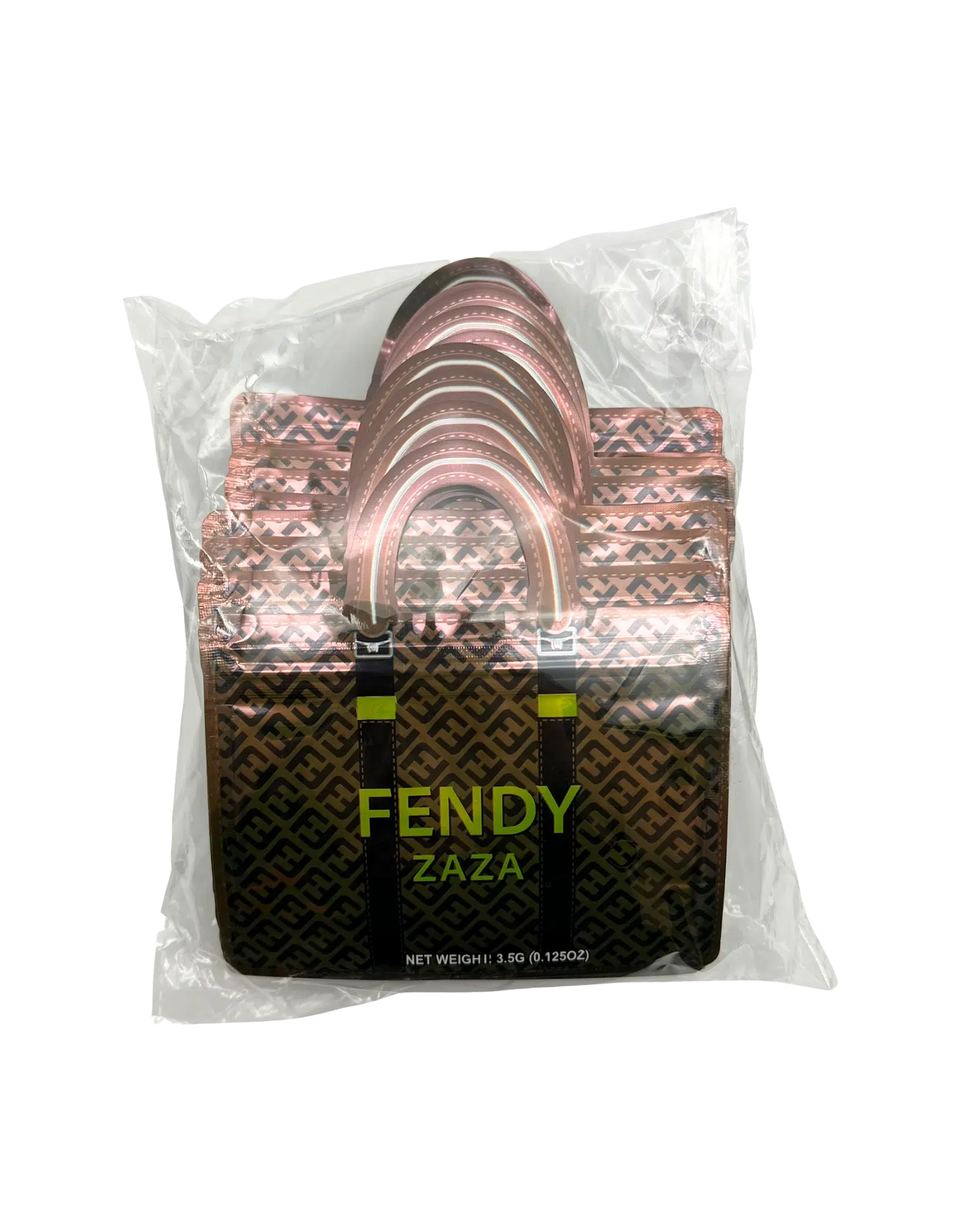 3.5g Handbag Shaped Mylar Bag (50 Count) Fendy Zaza - HBMB-35-018 - Image 3