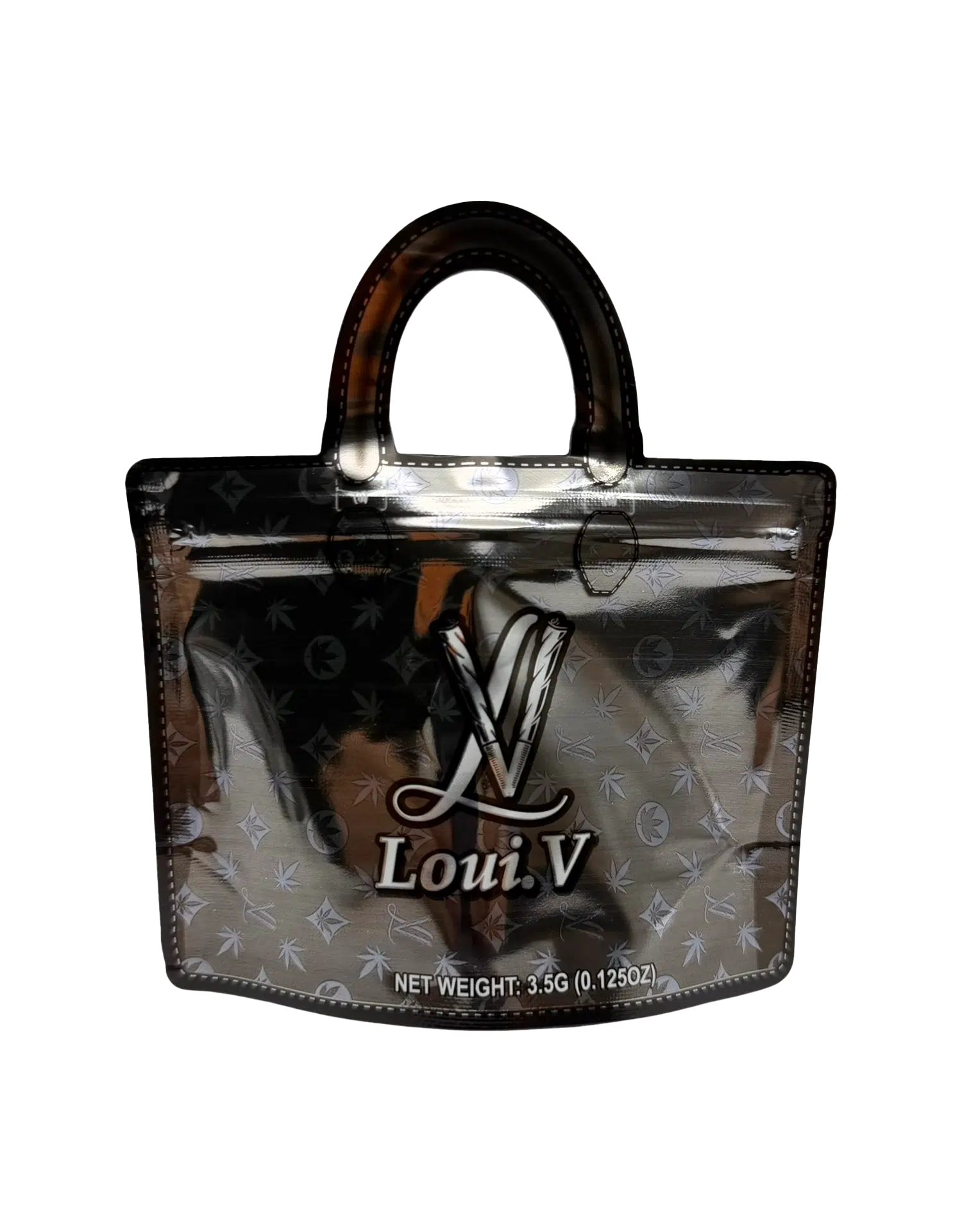 3.5g Handbag Shaped Mylar Bag (50 Count) Loui V Classic – HBMB-35-031