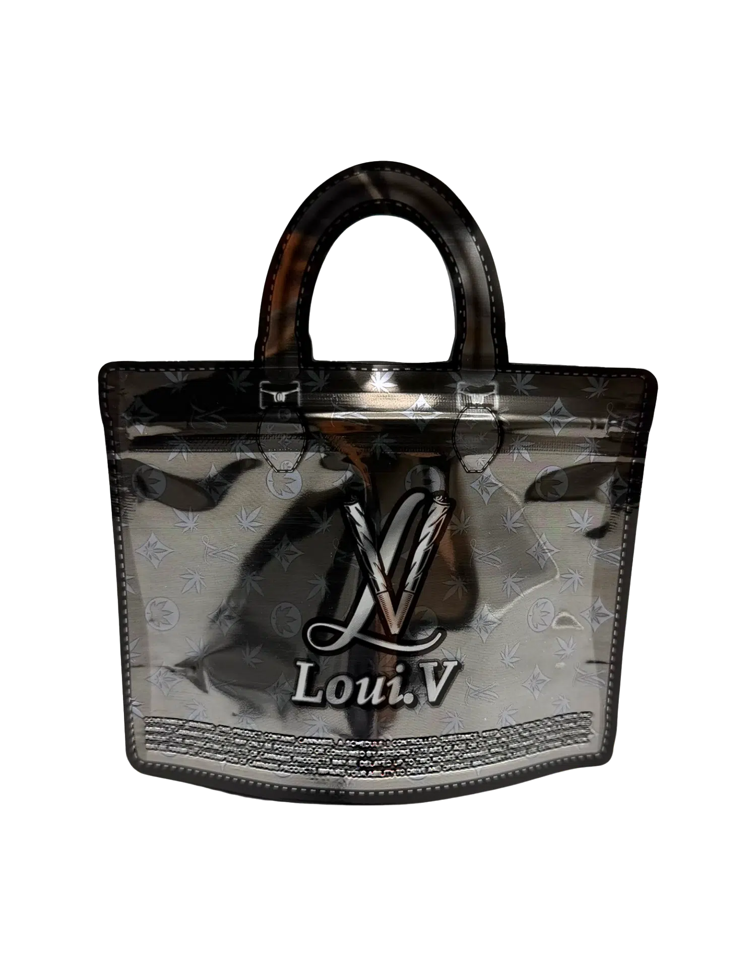 3.5g Handbag Shaped Mylar Bag (50 Count) Loui V Classic - HBMB-35-031 - Image 2