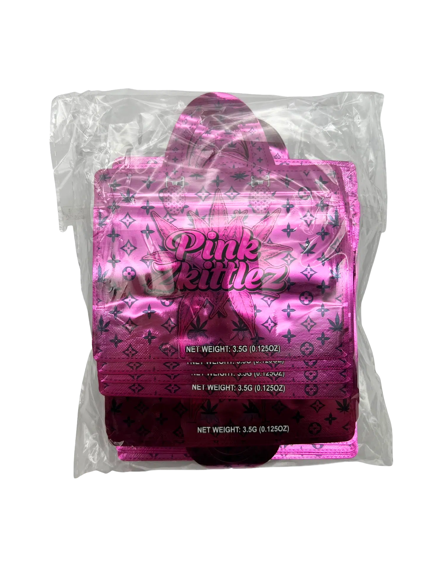 3.5g Handbag Shaped Mylar Bag (50 Count) Pink Zkittlez - HBMB-35-035 - Image 3