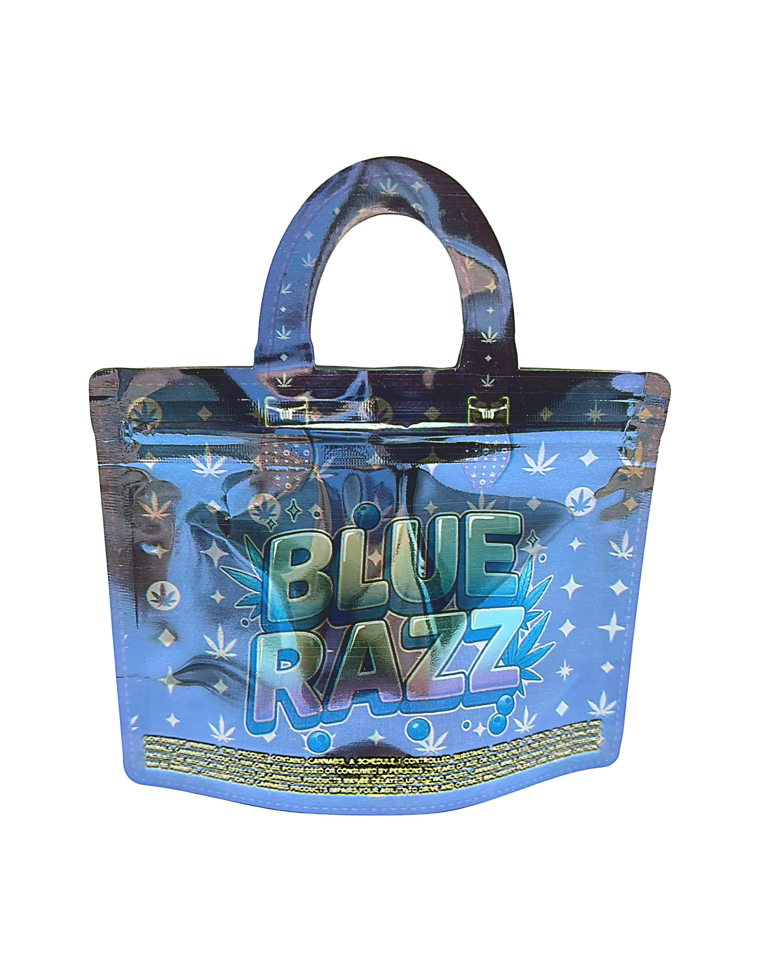 3.5g Handbag Shaped Mylar Bag (50 Count) Blue Razz - HBMB-35-050 - Image 2