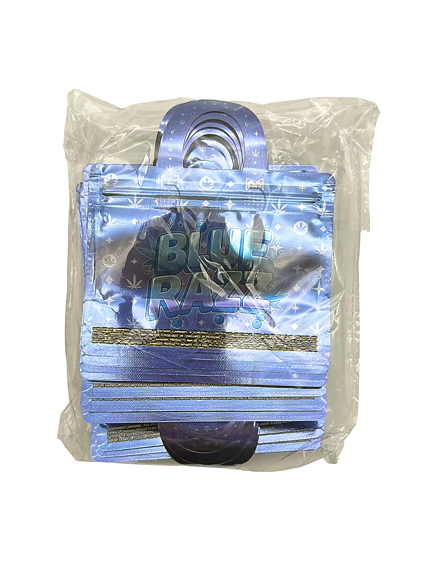 3.5g Handbag Shaped Mylar Bag (50 Count) Blue Razz - HBMB-35-050 - Image 4
